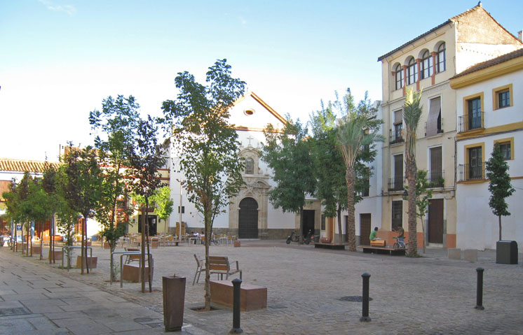 Fotografía Plaza de las Cañas. Orientación este.