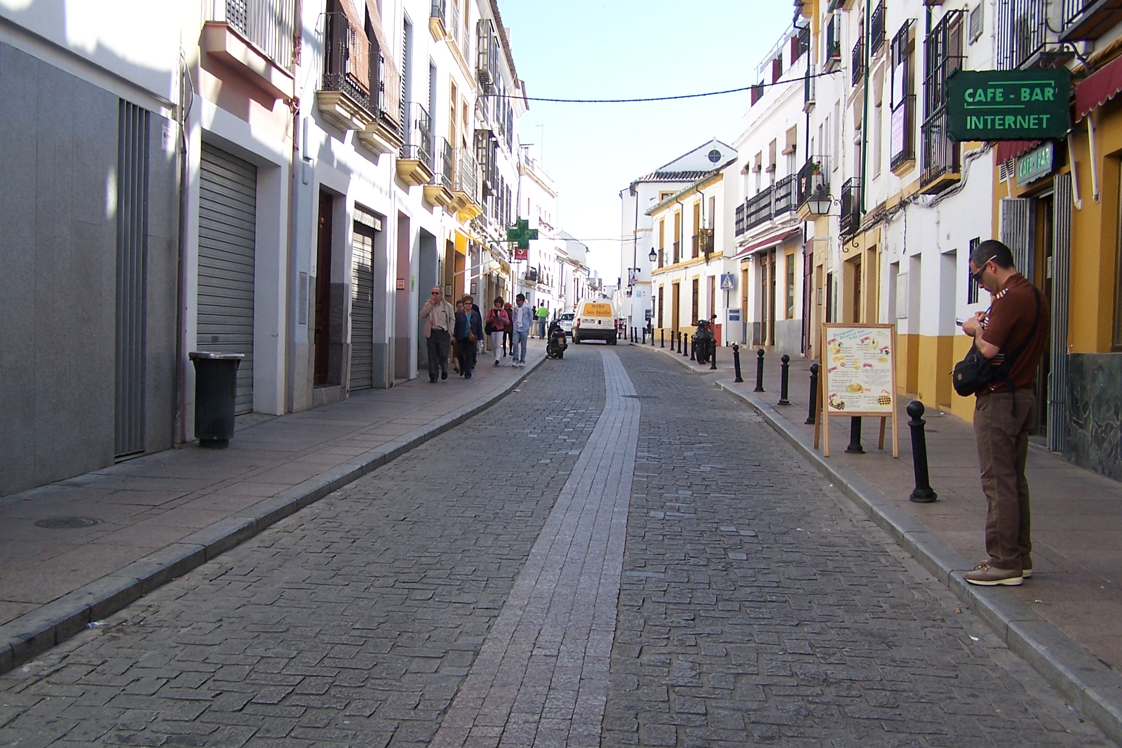 Fotografía calle Lucano. Orientación este.